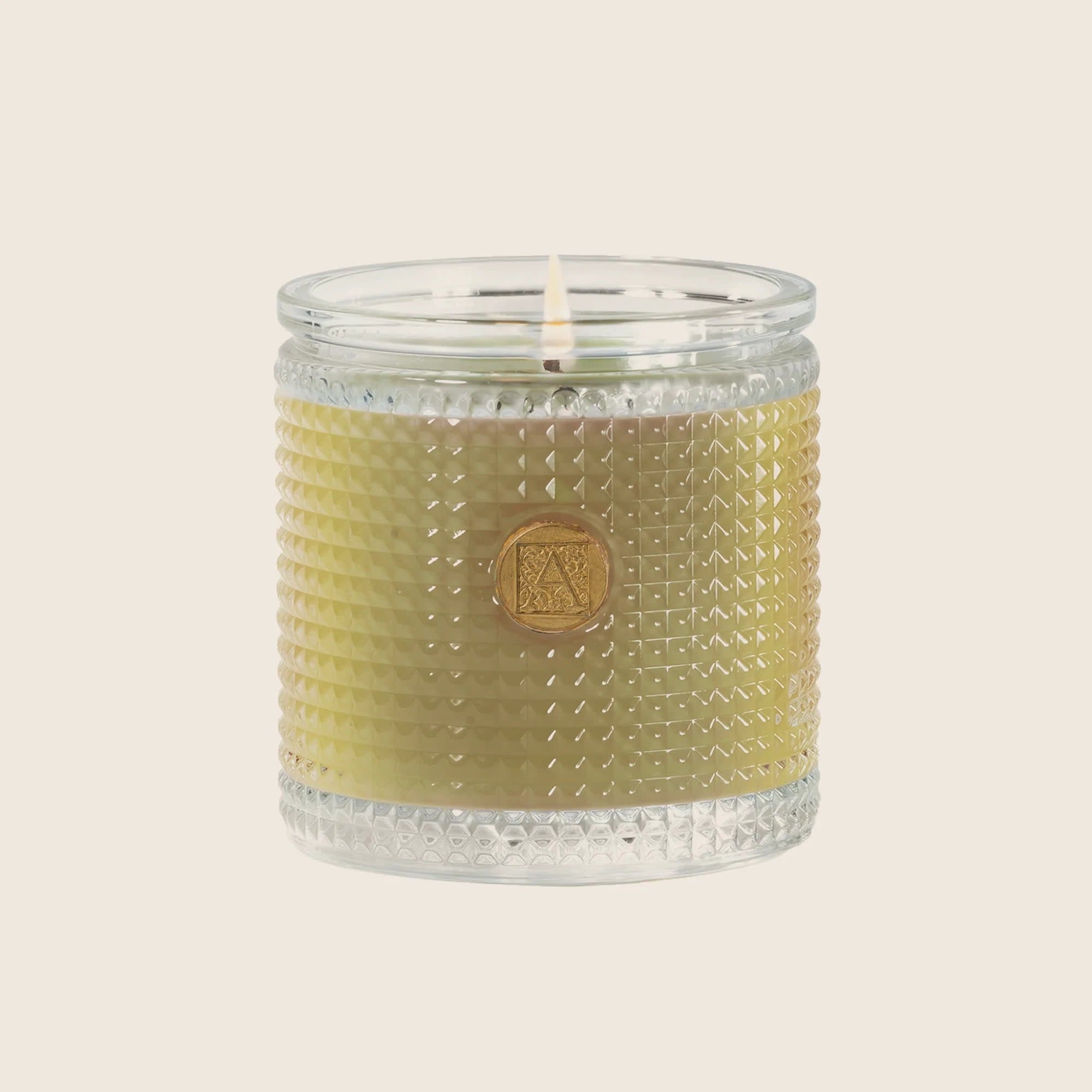 Textured Glass Candle, Grapefruit & Pine - Terrain