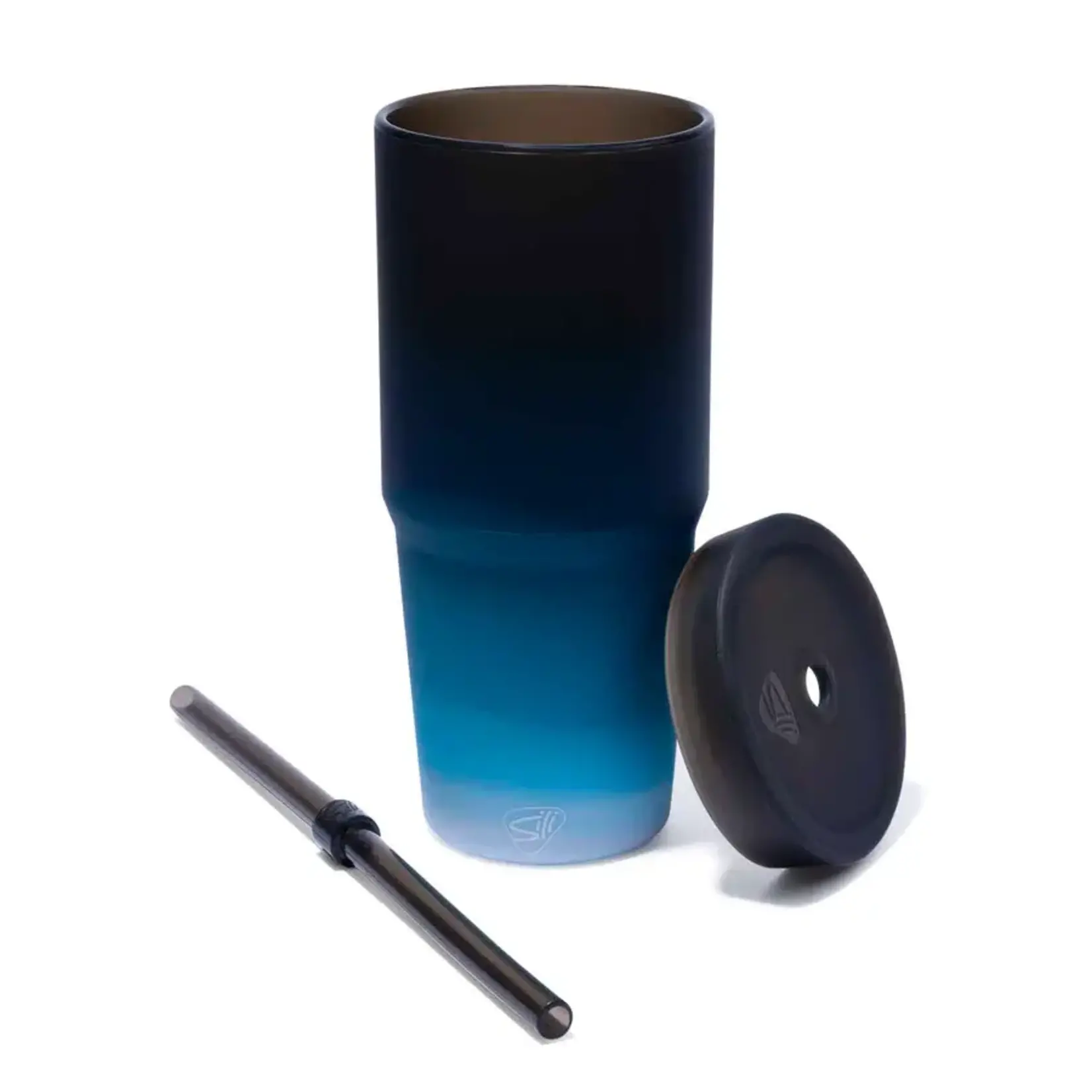 Silipint: Silicone 32oz Straw Tumblers: 2 Pack Moon Beam - Reusable Unbreakable Cup, Flexible, Hot/Cold, Airtight Lid