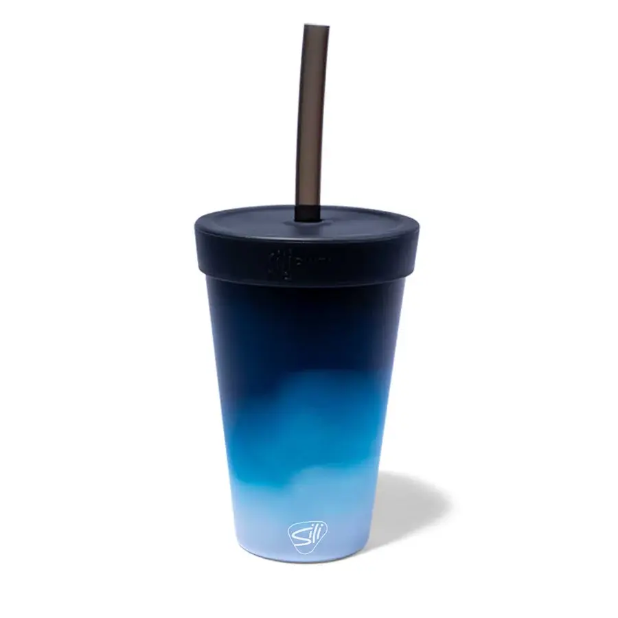 Silicone Straw Tumbler - 16 oz Moon Beam