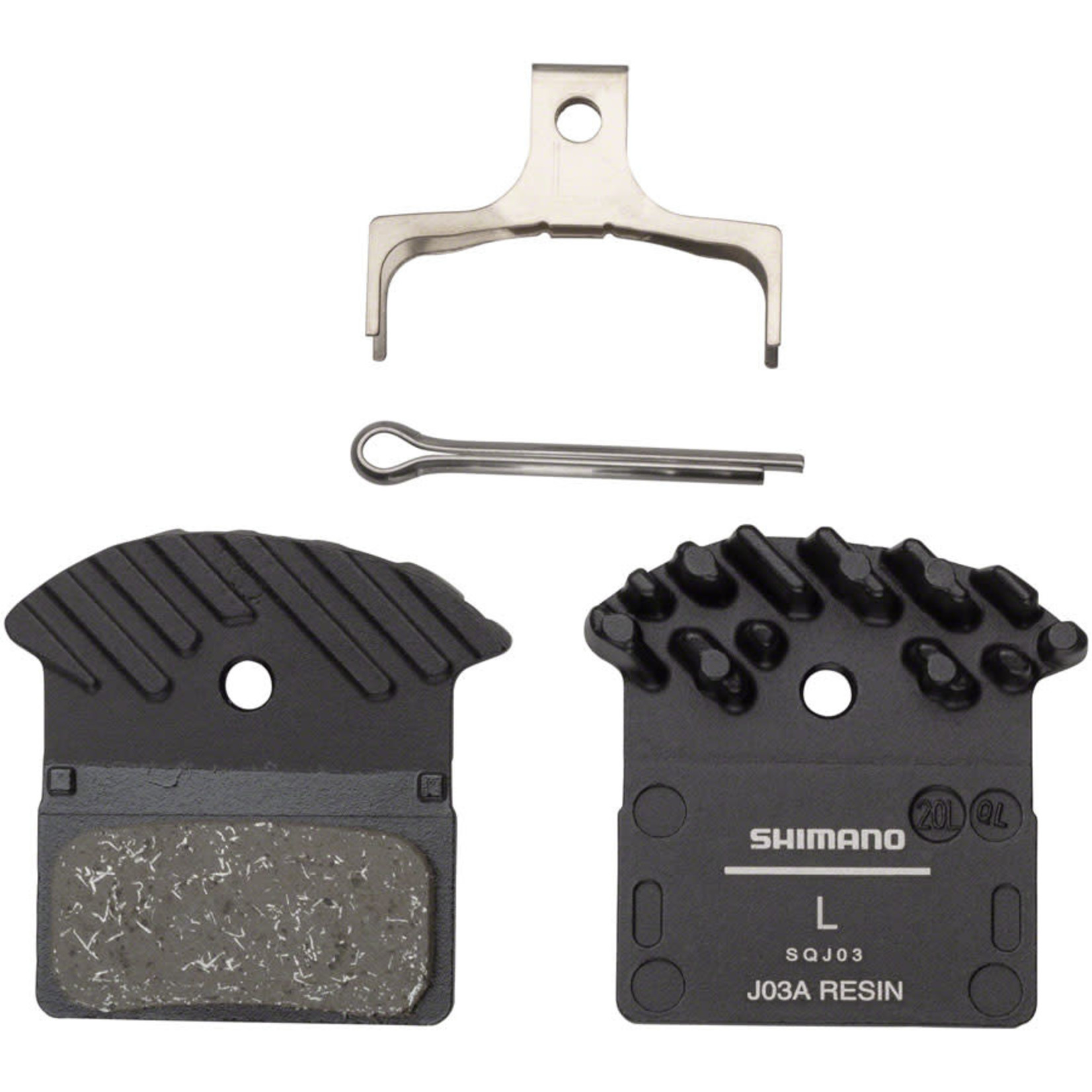 Shimano Shimano J03A Resin Disc Brake Pad - Resin, Finned, Fits XTR BR-M9000, XT BR-M8100/BR-M8000, SLX BR-M7100, Deore BR-M6000, and BR-RS785