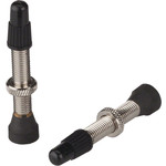 Whisky Parts Co. WHISKY No.7 Brass Tubeless Valves - Pair, 40mm, Silver