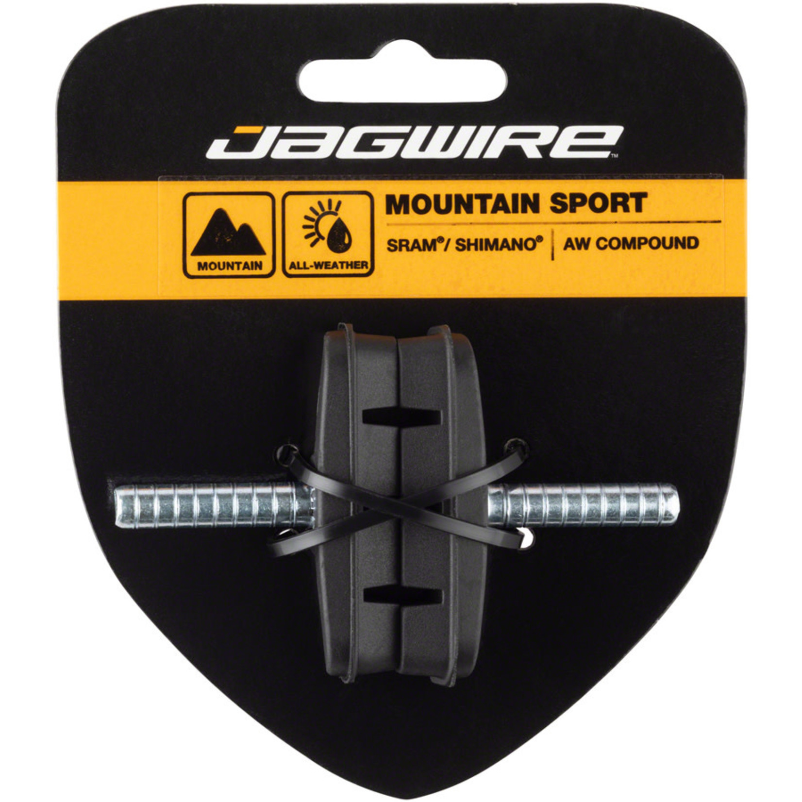 Jagwire Jagwire Mountain Sport Brake Pads Smooth Post 53mm Pad, Black