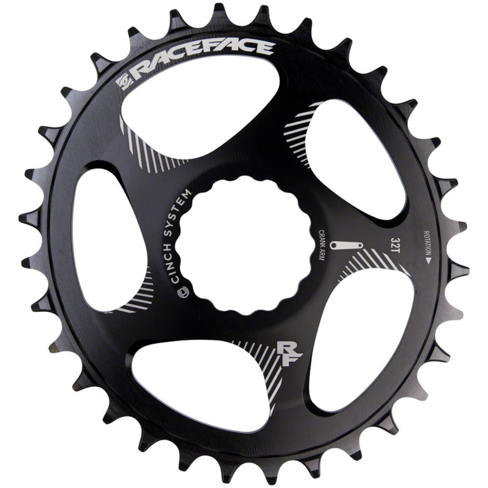 RaceFace RaceFace Narrow Wide Oval Chainring: Direct Mount CINCH, 28t, Black