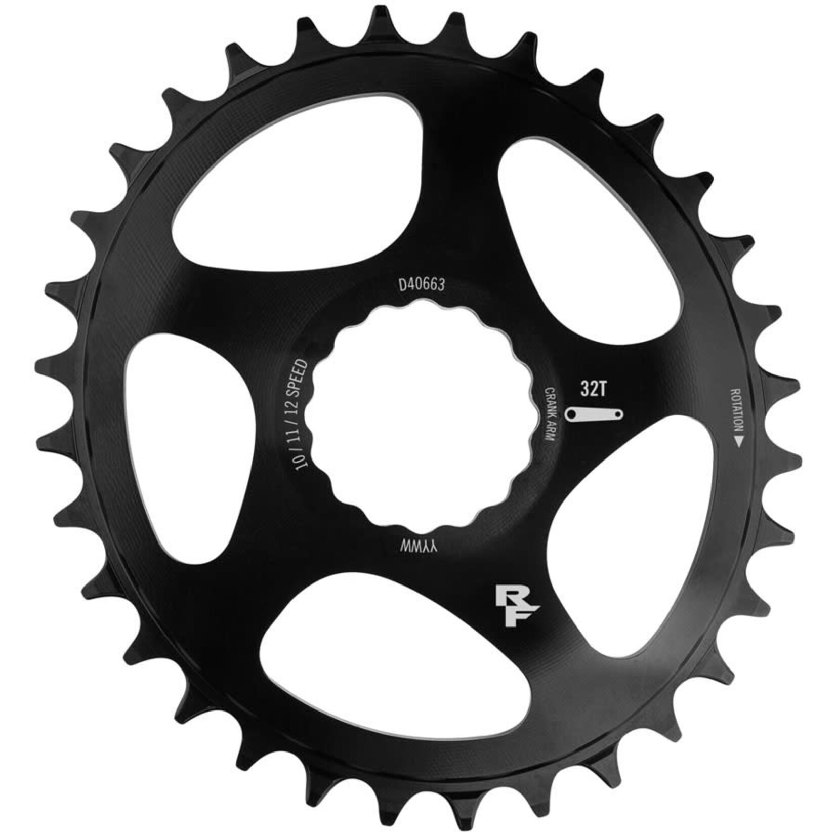 RaceFace RaceFace Narrow Wide Oval Chainring: Direct Mount CINCH, 28t, Black