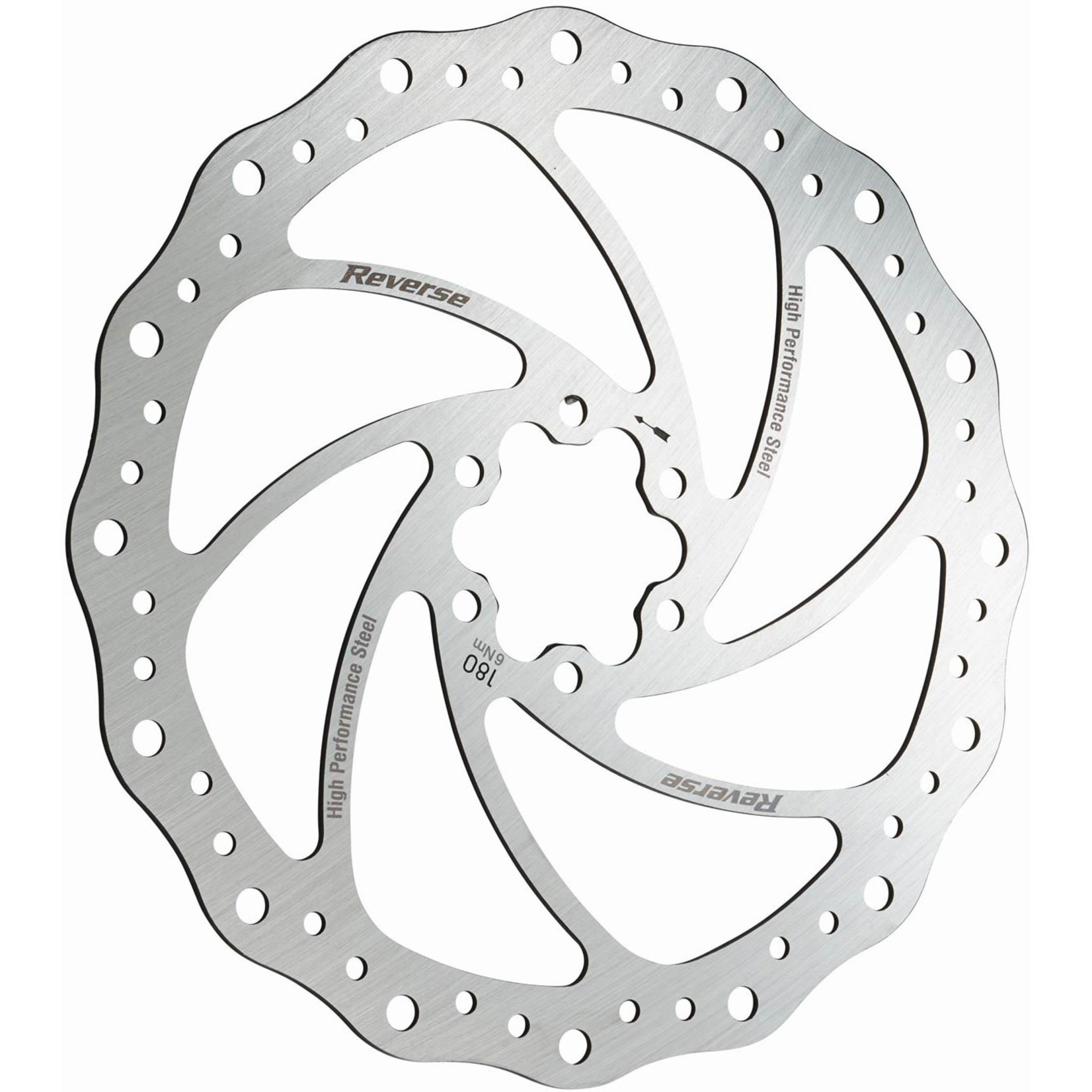 Reverse Reverse Steel Disc Rotor, 180mm - Silver