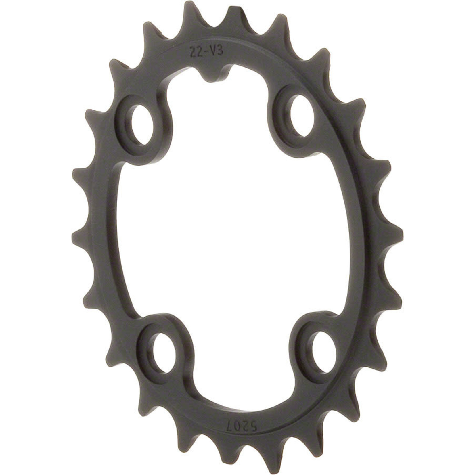 TruVativ TruVativ Trushift 22t 64mm BCD 8 and 9 Speed and 2x10 Chainring Black Alloy