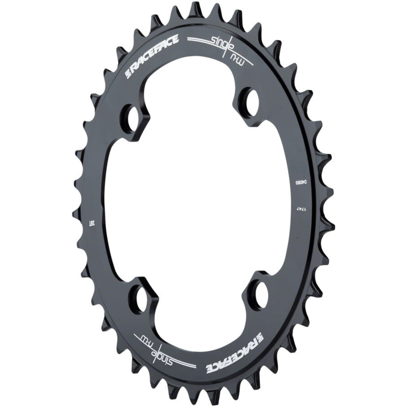 Race Face RaceFace Narrow Wide Chainring: 104mm BCD, 32t, Black