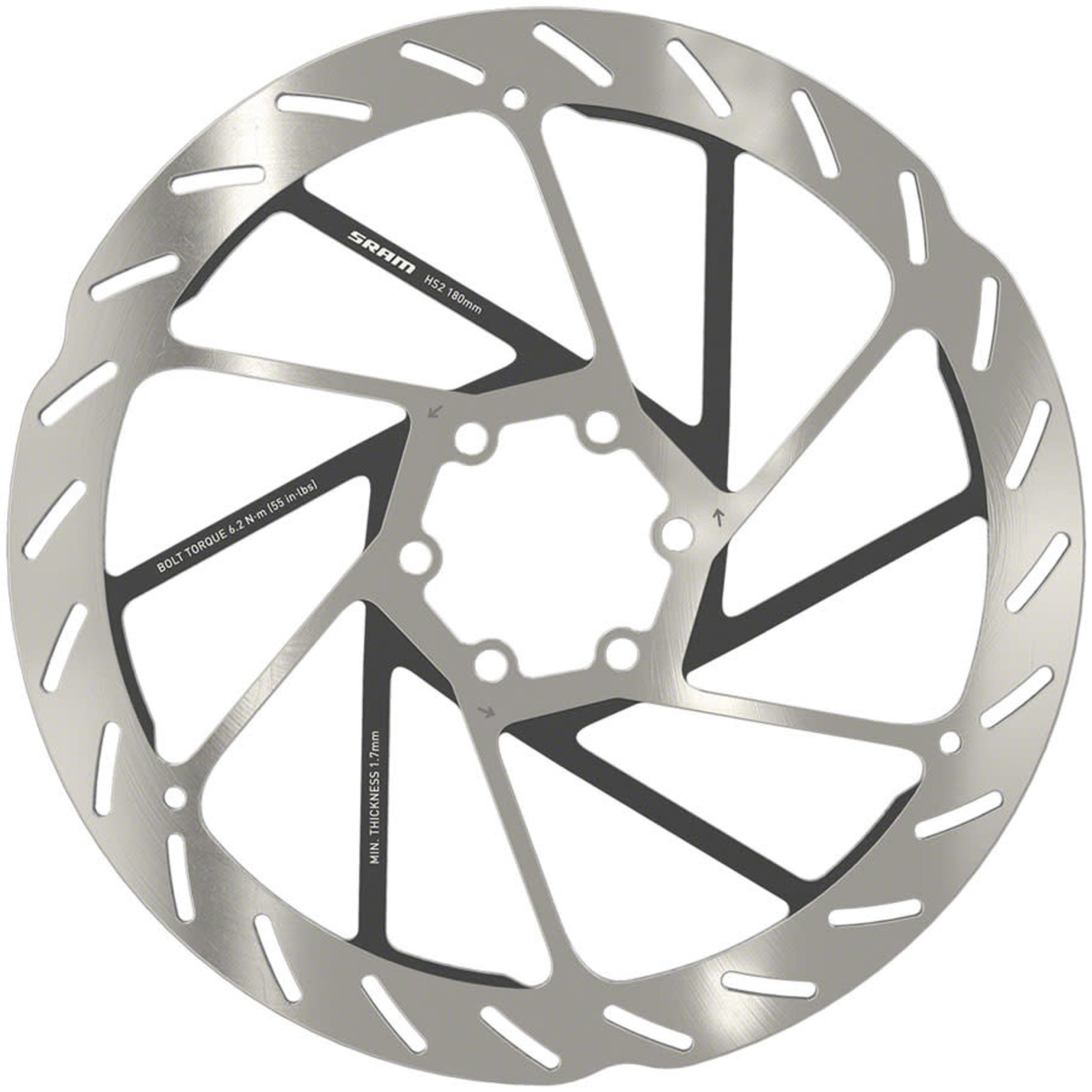 SRAM SRAM HS2 6-Bolt Rotor, Rounded, 180mm