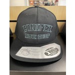 Conifer Bike Shop Conifer Bike Shop Hat - Black w/Green logo - Snap Back