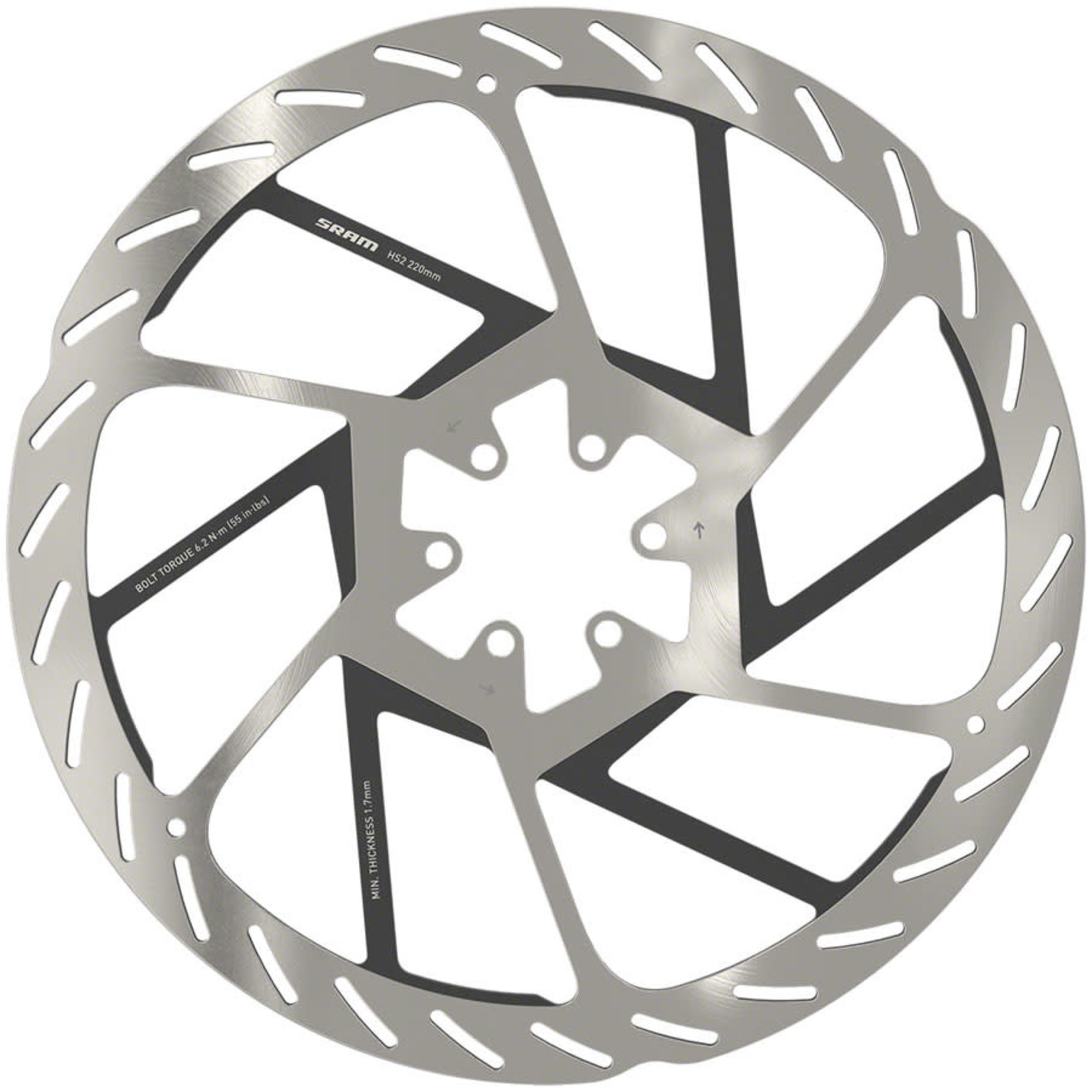 SRAM SRAM HS2 6-Bolt Rotor, Rounded, 220mm