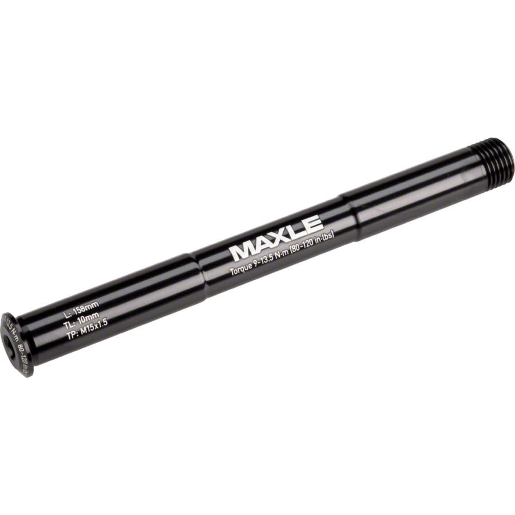 RockShox RockShox, MAXLE STEALTH, Thru Axle, Front, 15x110mm TA, Length: 158mm, Thread Length: 9mm, Thread Pitch: M15x1.50, Boost