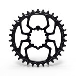 Alugear Alugear SRAM 3 bolt Round Fat Bike (-4mm offset) Chainring - Size: 28T - Color: Black