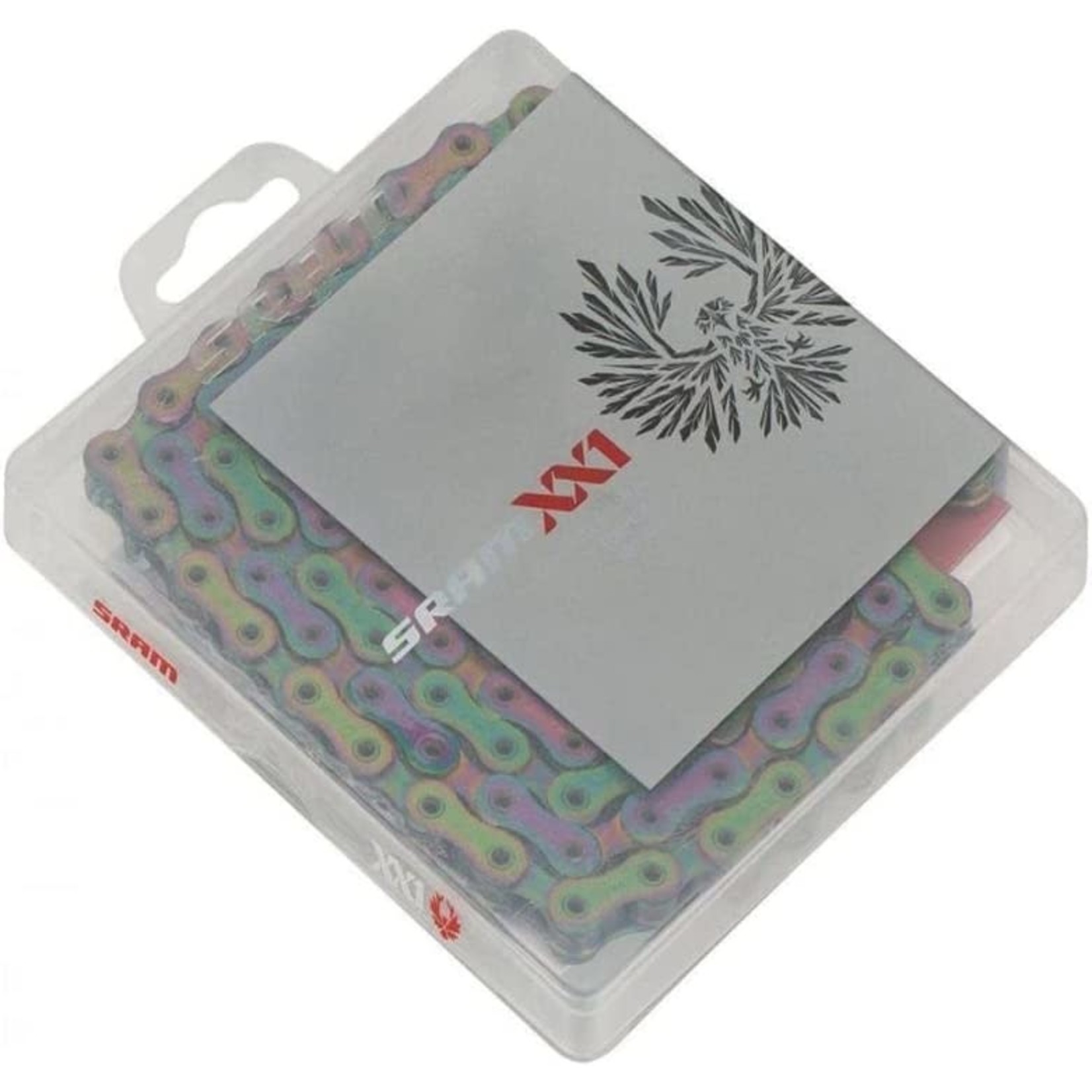 SRAM SRAM PC-XX1 Eagle Hollow-Pin PL Chain 126 Link 12sp Rainbow