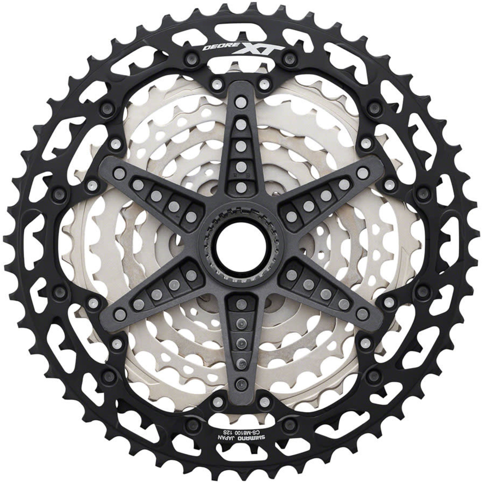 Shimano Shimano XT CS-M8100 Cassette - 12-Speed 10-51t Silver/Black Micro Spline