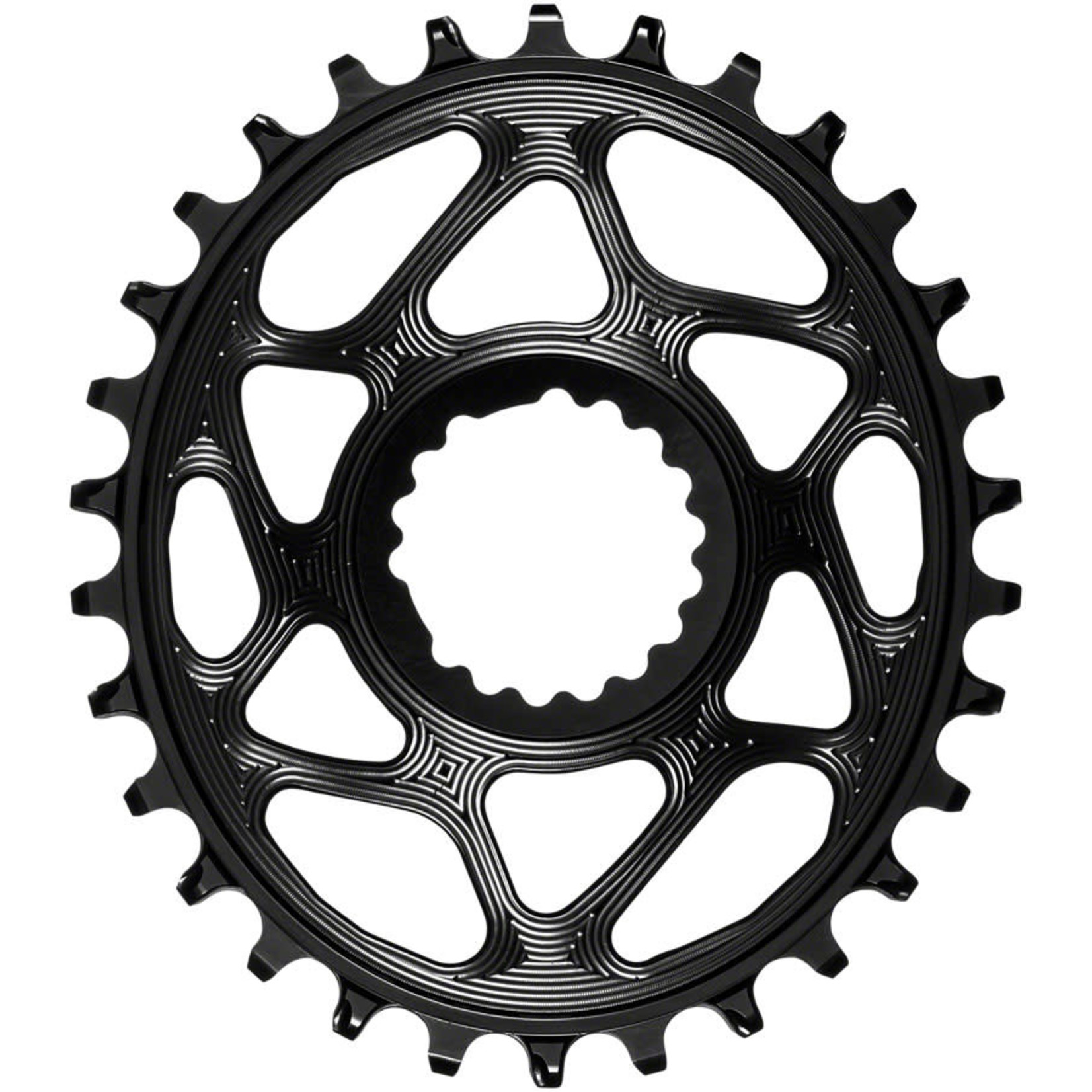absoluteBLACK absoluteBLACK Oval Narrow-Wide Direct Mount Chainring - 30t Cannondale Hollowgram Direct Mount 3mm Offset Black