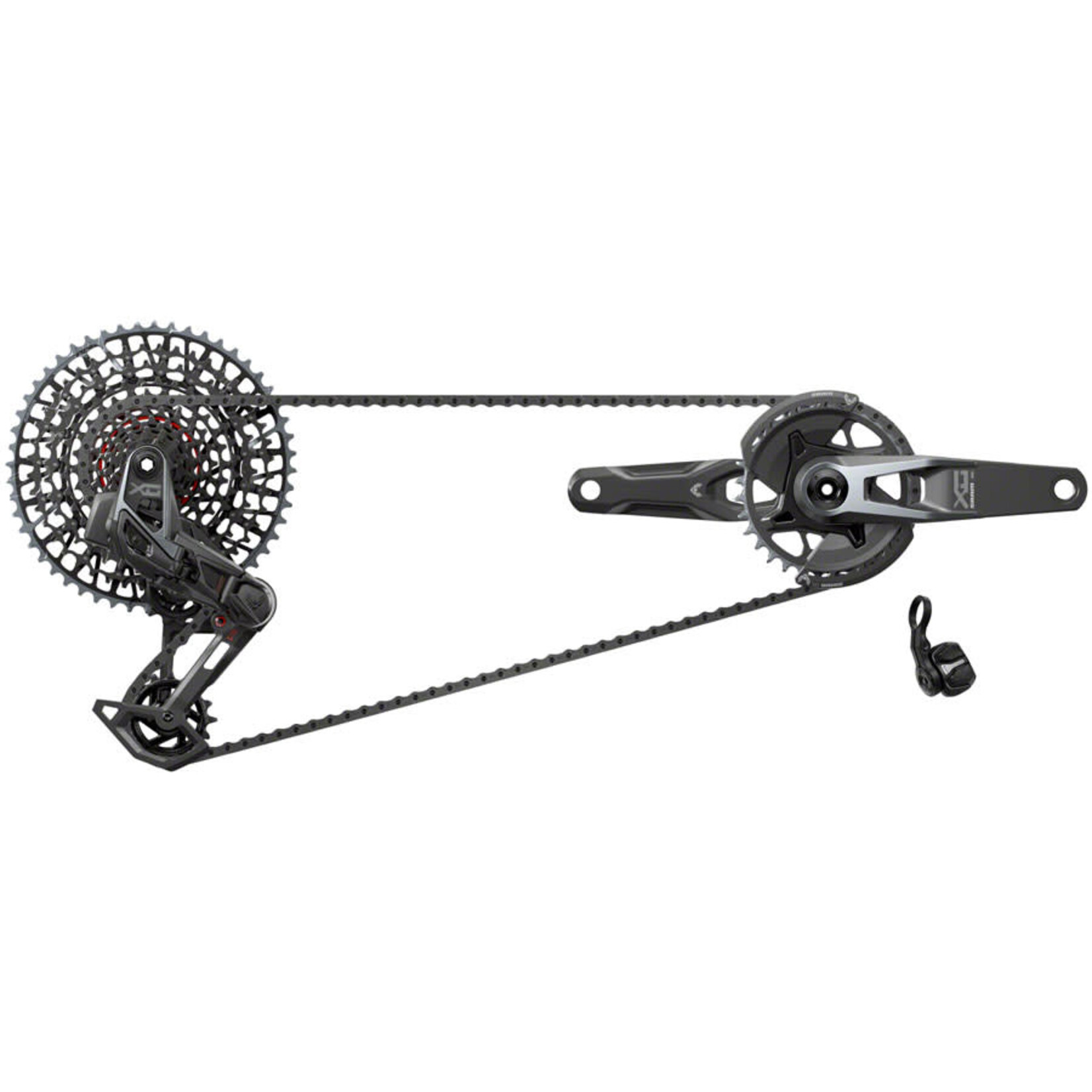 SRAM SRAM X0 T-Type Eagle Transmission Groupset - 170mm Crank, 32t Chainring, AXS POD Controller, 10-52t Cassette, Rear Derailleur, Chain