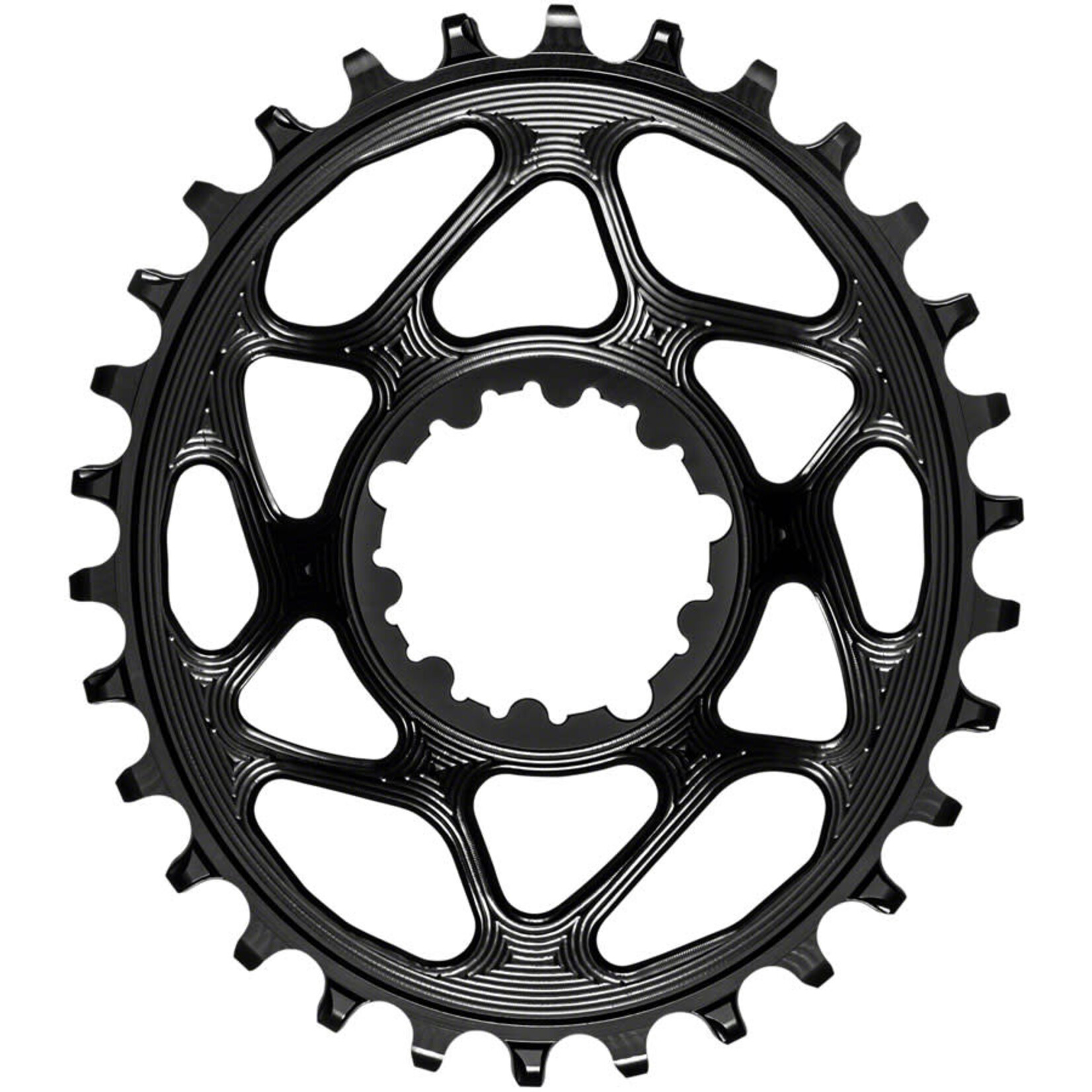 absoluteBLACK absoluteBLACK Oval Narrow-Wide Chainring, SRAM 3-Bolt Direct Mount, 6mm Offset