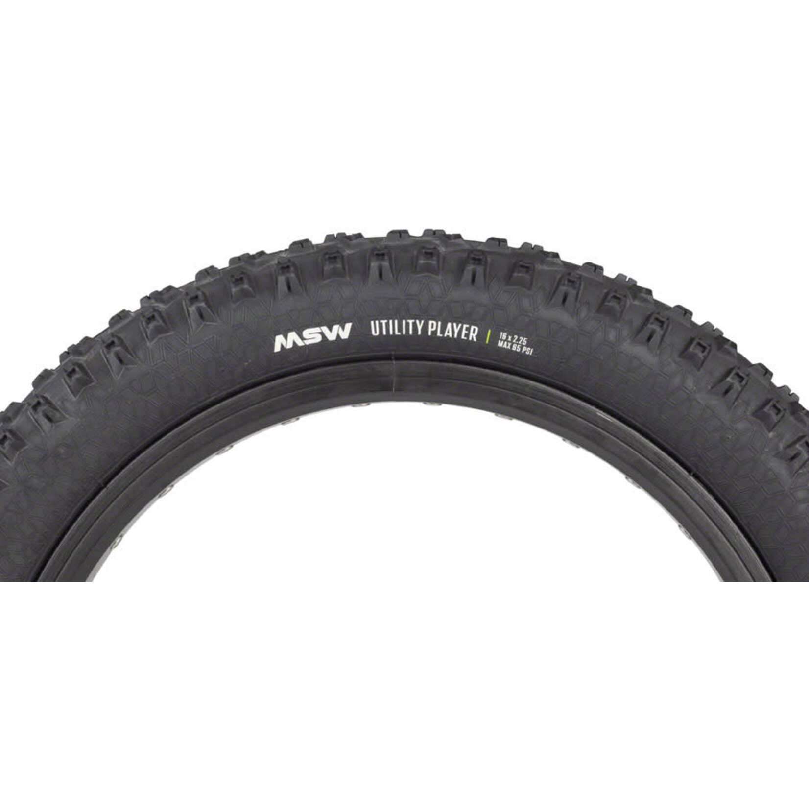 MSW MSW Utility Player Tire - 16 x 2.25, Black, Folding Wire Bead, 33tpi
