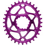 Absolute Black absoluteBLACK Oval Narrow-Wide Direct Mount Chainring - 32t, SRAM 3-Bolt Direct Mount, 3mm Offset, Purple