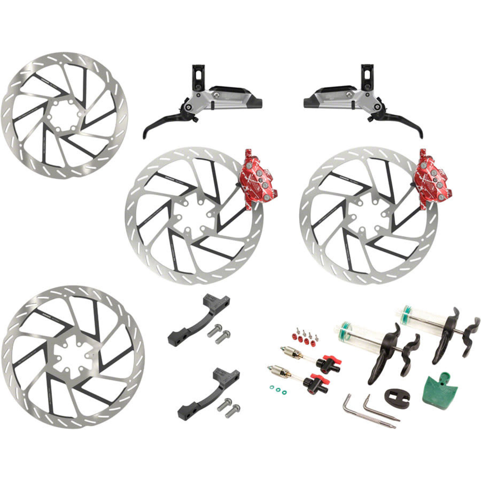 SRAM SRAM Maven Ultimate Stealth Disc Brake, Front+Rear, Red Spl
