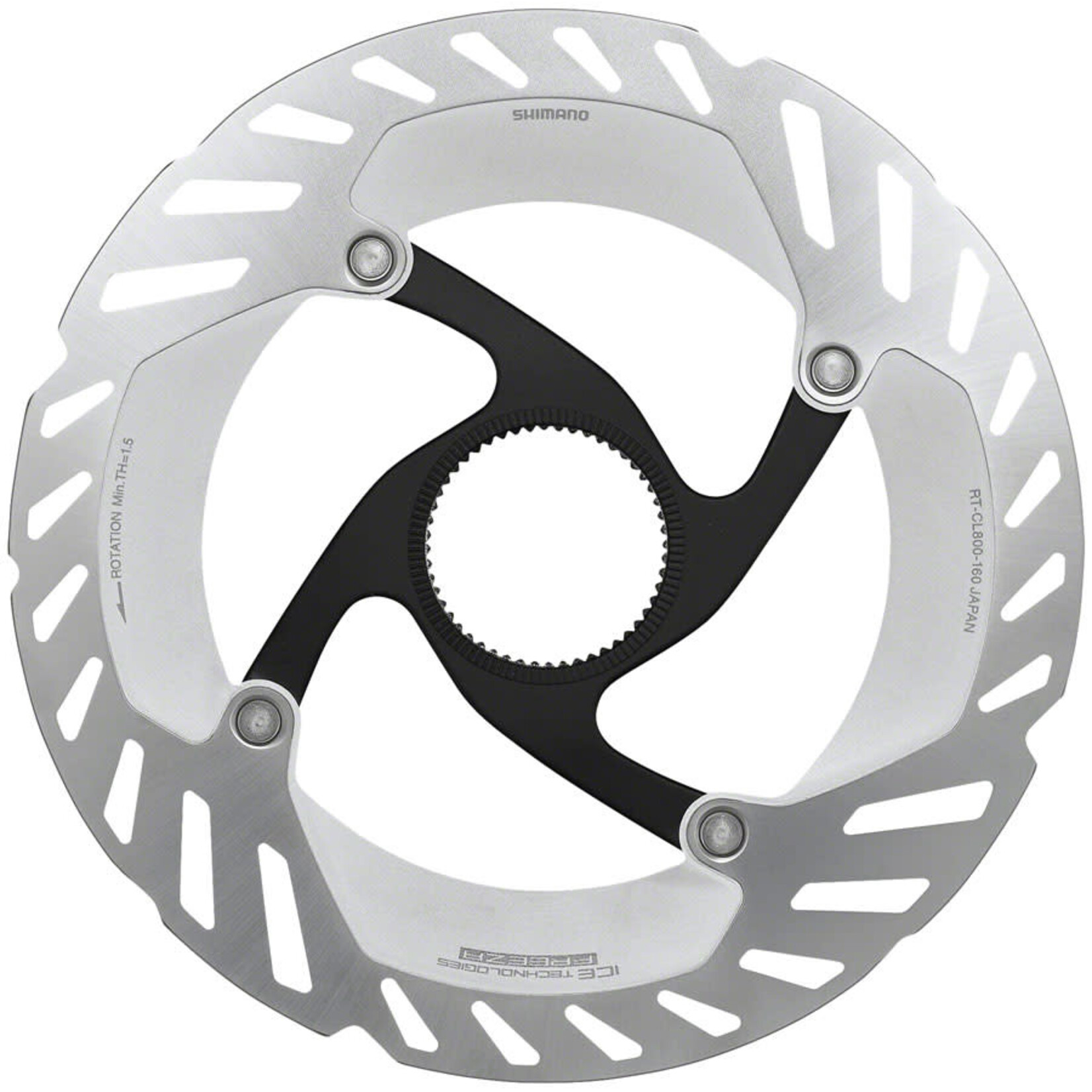 Shimano Shimano GRX RT-CL800 S Disc Brake Rotor with Lockring - 160mm, CenterLock, Silver