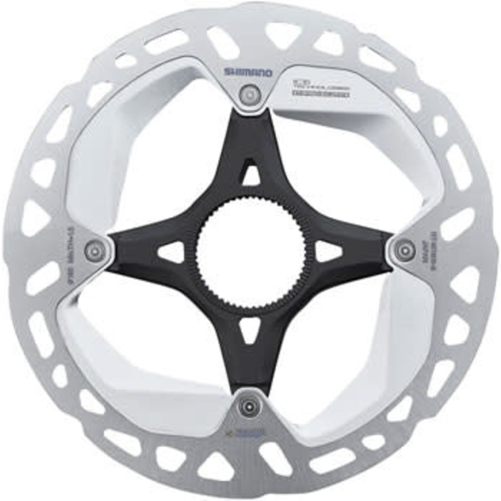 Shimano Deore XT Shimano RT-MT800-S Disc Brake Rotor with External Lockring - 160mm, Center Lock, Silver/Black