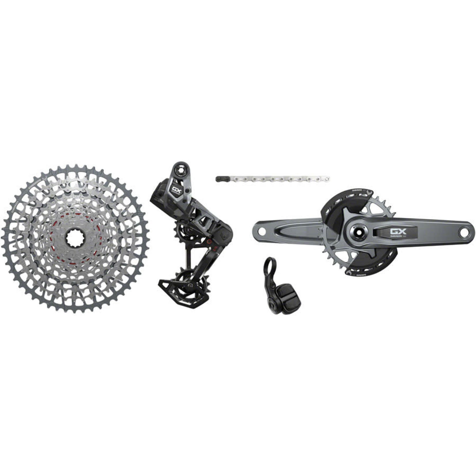 SRAM SRAM GX T-Type Eagle Transmission Groupset - 165mm Crank, 32t Chainring, AXS POD Controller, 10-52t Cassette, Rear Derailleur, Chain