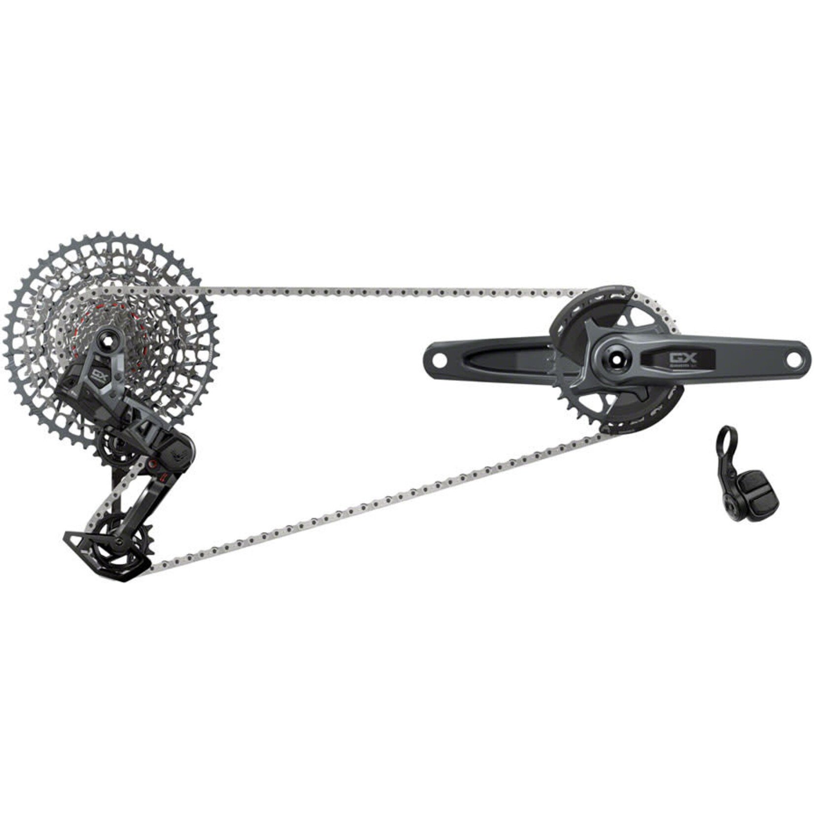 SRAM SRAM GX T-Type Eagle Transmission Groupset - 165mm Crank, 32t Chainring, AXS POD Controller, 10-52t Cassette, Rear Derailleur, Chain