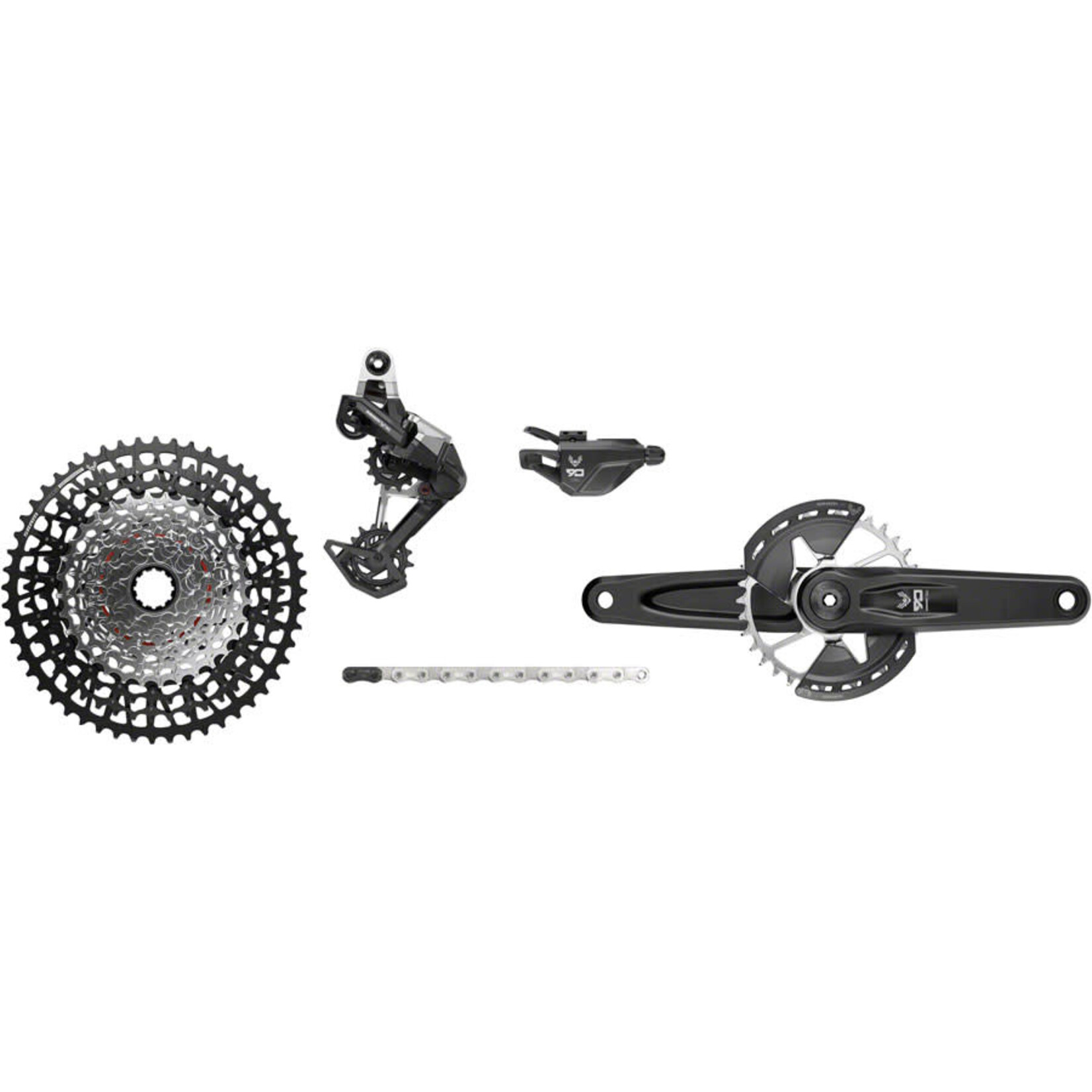 SRAM SRAM Eagle 90 T-Type Groupset - 165mm Wide Crank, 32t Chainring, Trigger Shifter, 10-52t 12-Speed Cassette, Rear Derailleur, Chain