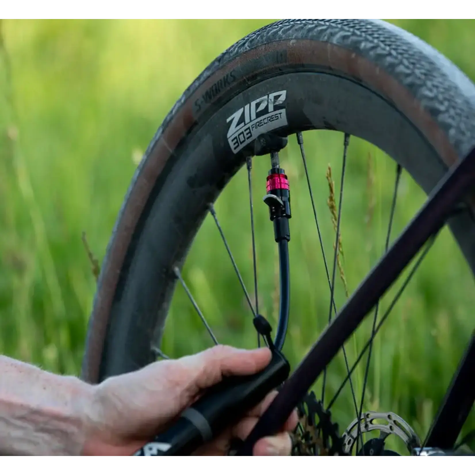 Silca Silca Gravelero Mini Pump - 80psi, Aluminum, Presta/Schrader, With Bracket, Retractable hose