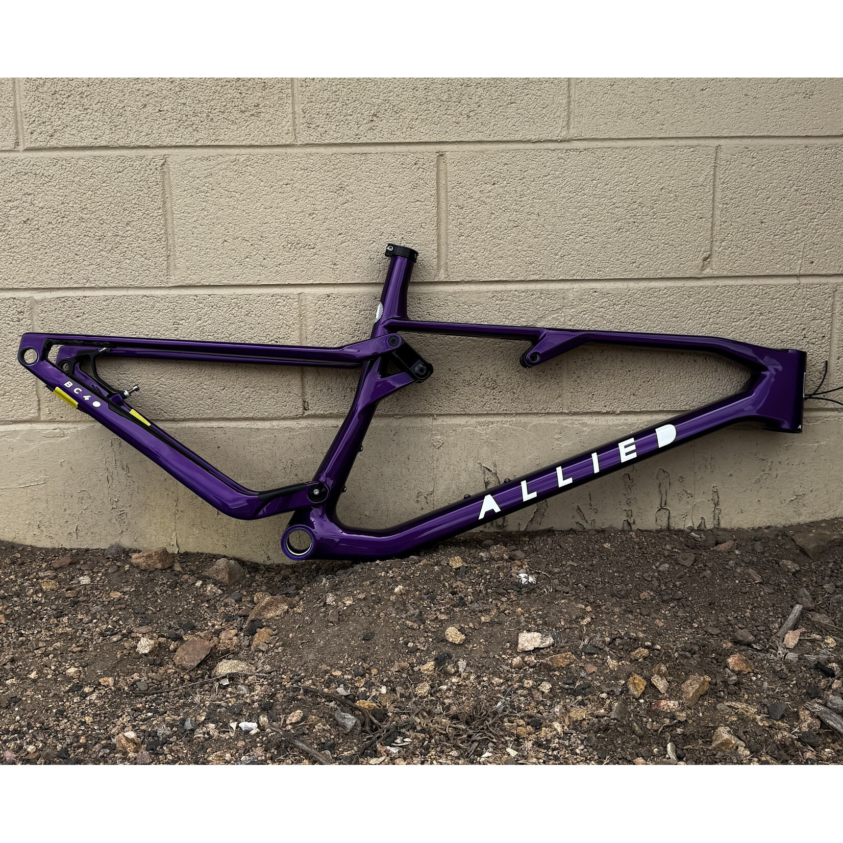 Allied Cycle Works Allied BC40 Frame Only (no shock) Gloss Purple Velvet w/Solid White Logo - LG