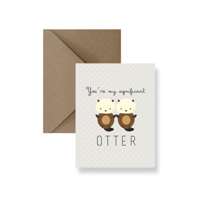 Significant Otter Greeting Card: Share Love, Support Causes