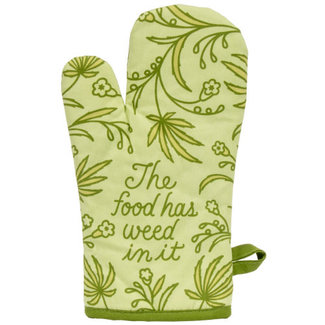 Blue Q Food Has Weed In it Oven Mitt
