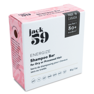 Jack 59 Energize Shampoo Bar (Dry or Processed Hair 80 + Washes)