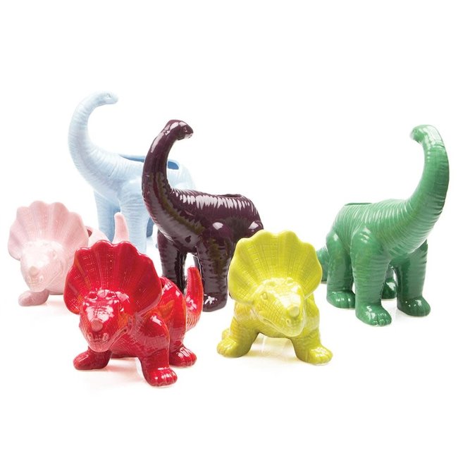 Lime Green Triceratops Planter