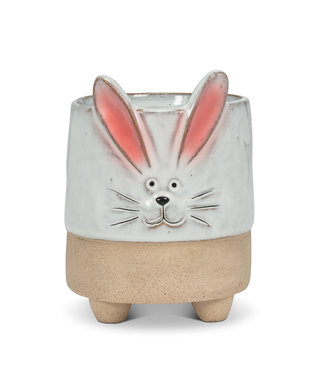 Abbott Lg Bunny w/Ears Planter-5.5"H