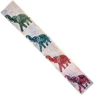 Kheops International Soapstone Incense Holder Elephants 10"x1.5"W
