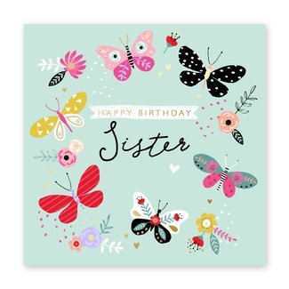 Central 23 Happy Birthday Sister Card~Blank Inside