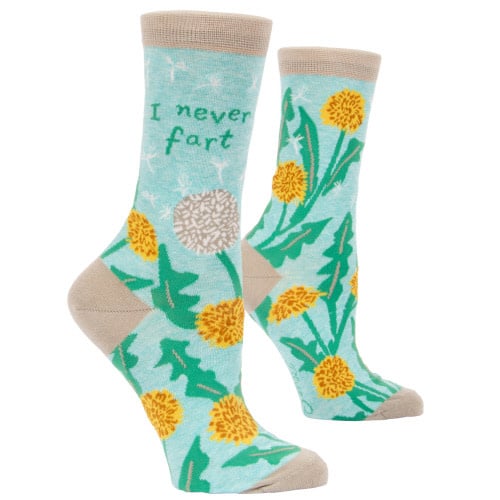 Blue Q I Never Fart Crew Women's Socks