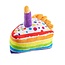 Rainbow Birthday Cake Slice Dog Toy