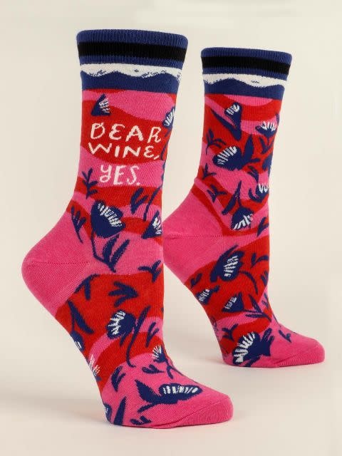 Dear Wine, Yes Women's Crew Socks