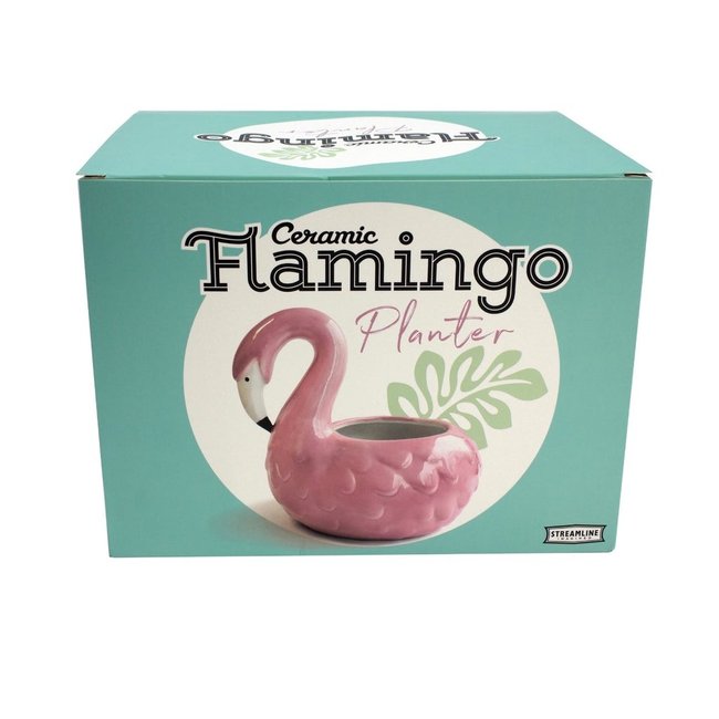 Ceramic Flamingo Planter