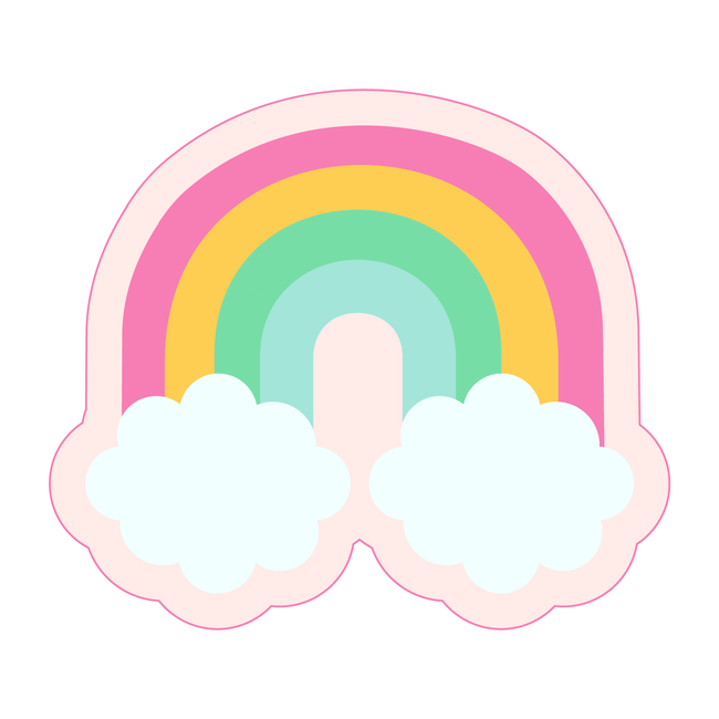 Sticker Rainbow Puff