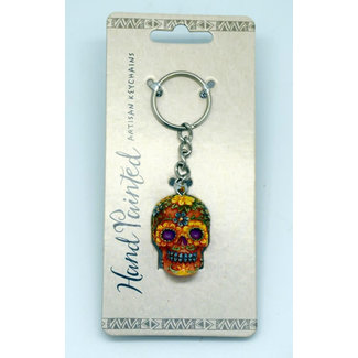 Fantasy Gifts Orange Day of the Dead Keychain