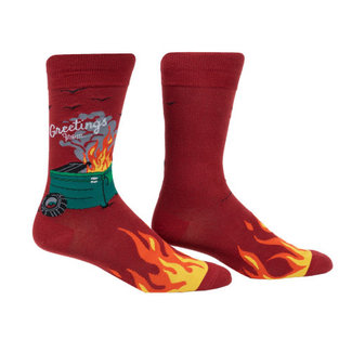 Sock It To Me Mens Crew- Dumpster Fire