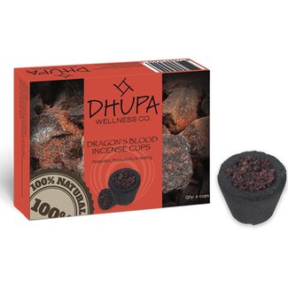 Designs by Deekay Inc. Dragons Blood Natural Incense DHUPA Smudge Cups Pack of 6