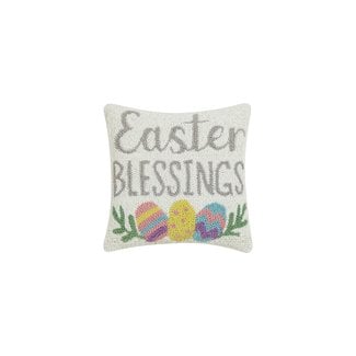 Peking Handicraft Easter Blessings Hook 12"x12" Pillow