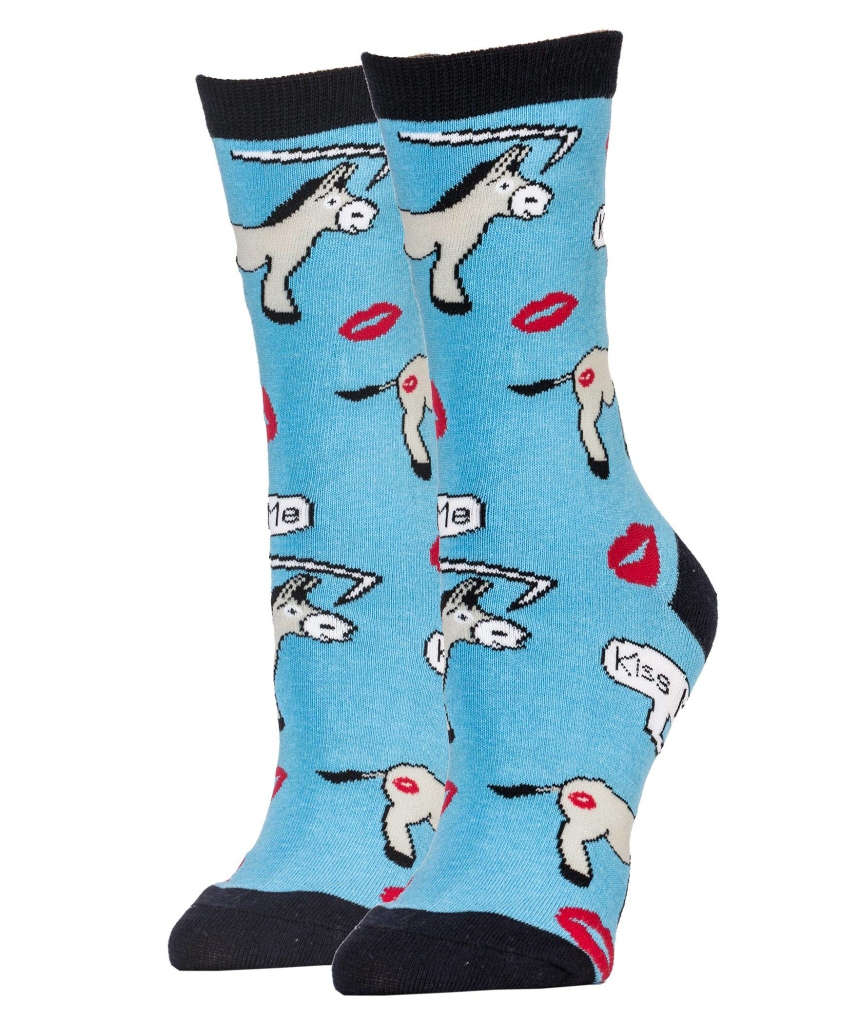 Kiss My Ass Woman's Crew Socks