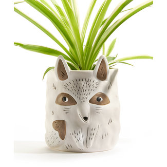 Giftcraft Porcelin Planter Racoon
