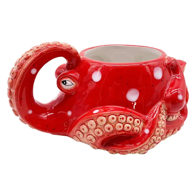 Red Octopus 8“ Planter